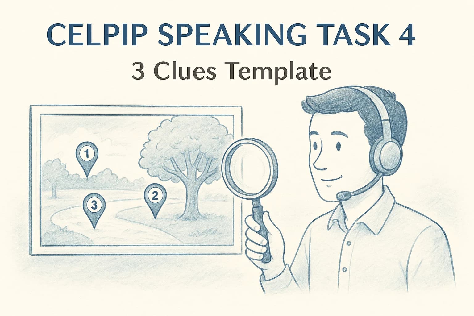 CELPIP Speaking Task 4: 3 Clues template