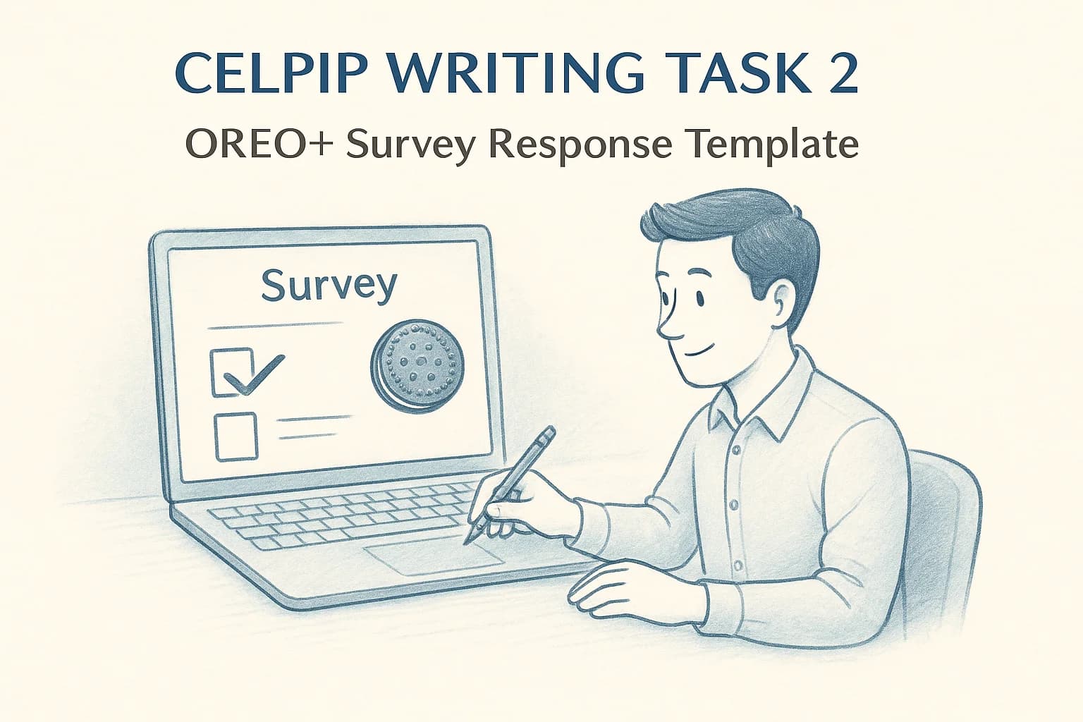 CELPIP Writing Task 2: OREO+ Survey Response template